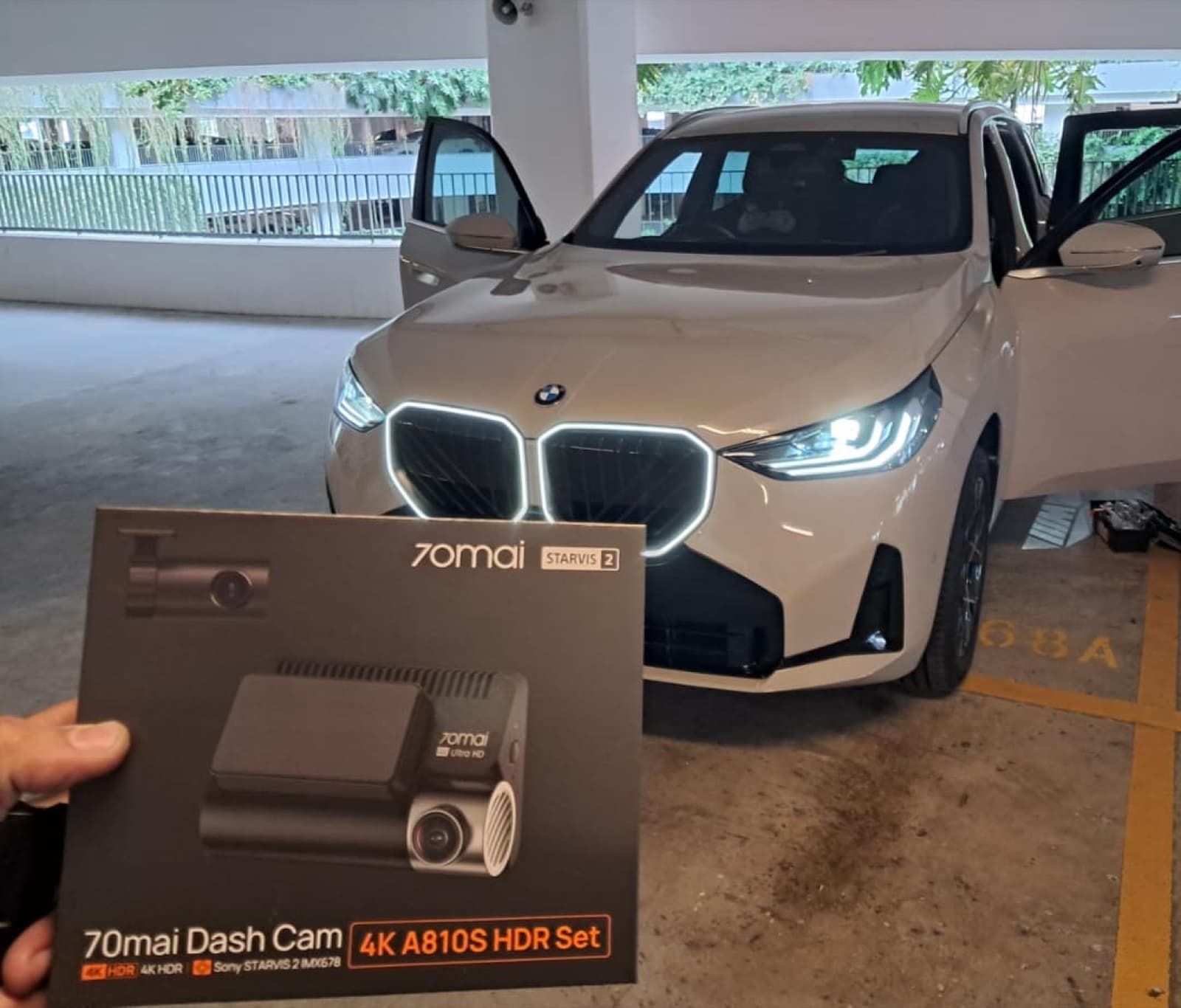 BMW X3 with a 70mai A810S front and rear dashcam installed by Mr Car Care in the Klang Valley